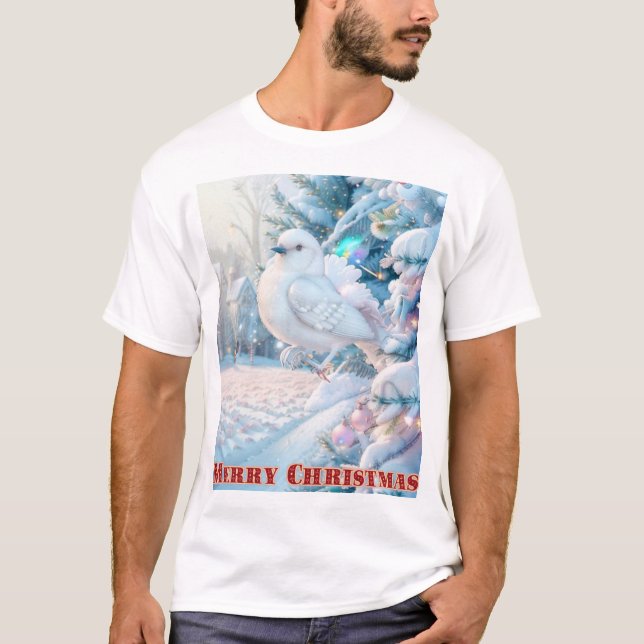 T-shirt La colombe de Noël : (Devant)