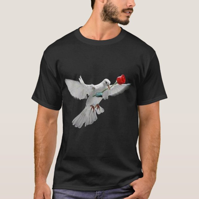 T-shirt La colombe et le Rose (Devant)