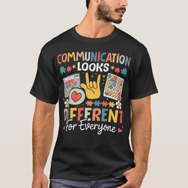 T-shirt La communication est différente pour chaque person (Devant)