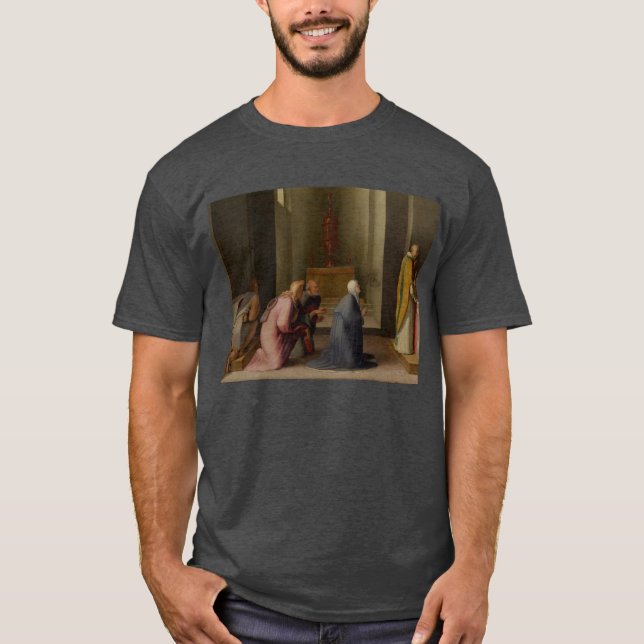 T-shirt La Communion miraculeuse de Ste Catherine de Sienn (Devant)