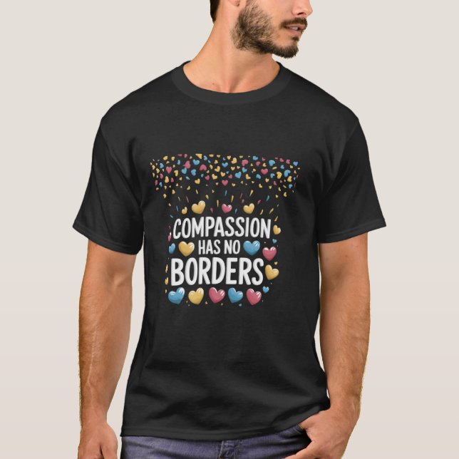 T-shirt La compassion n'a pas de frontières Expression cha (Devant)