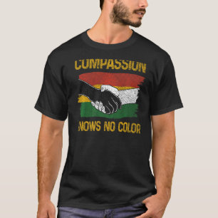 T-shirt La compassion ne connaît pas de couleur Noir Histo