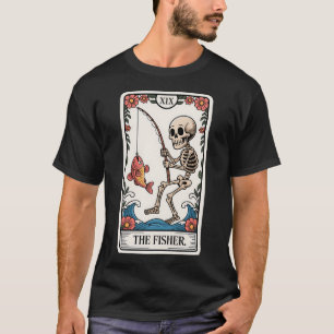 T-shirt La conception de carte de tarot de pêcheur de sque