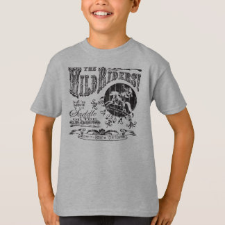T-shirt La conception sauvage de noir de la jeunesse de