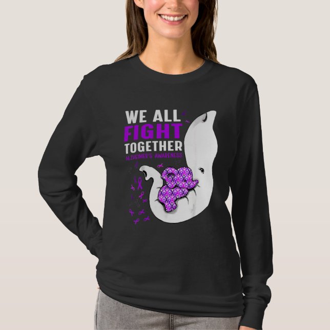 T-shirt La conscience d'Alzheimer Nous combattons tous ens (Devant)