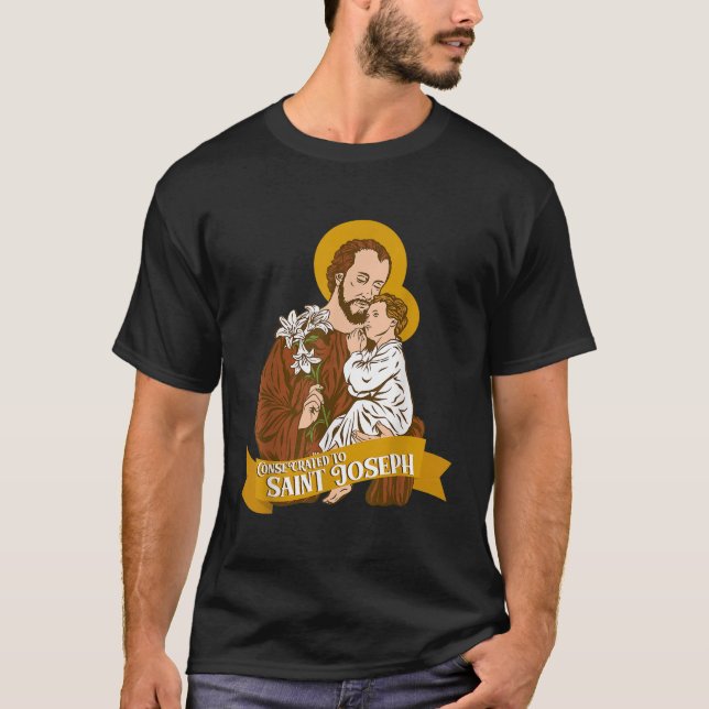 T-shirt La consécration à saint Joseph et à l'enfant Jésus (Devant)