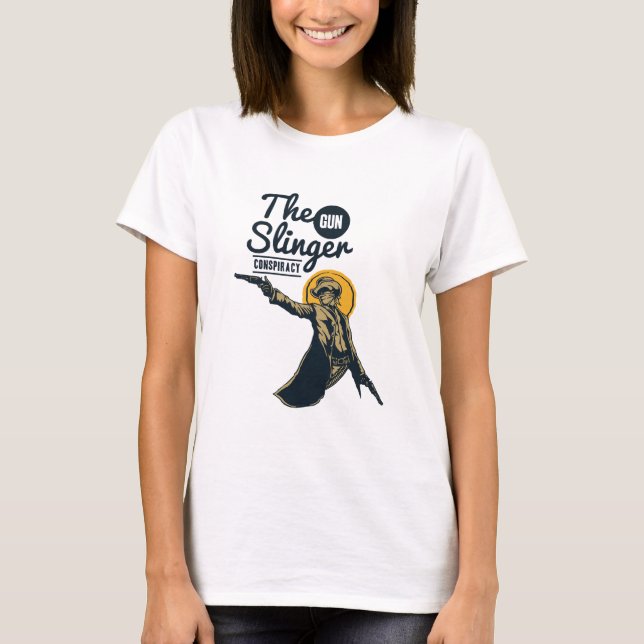 T-shirt la conspiration de l'arme à feu (Devant)