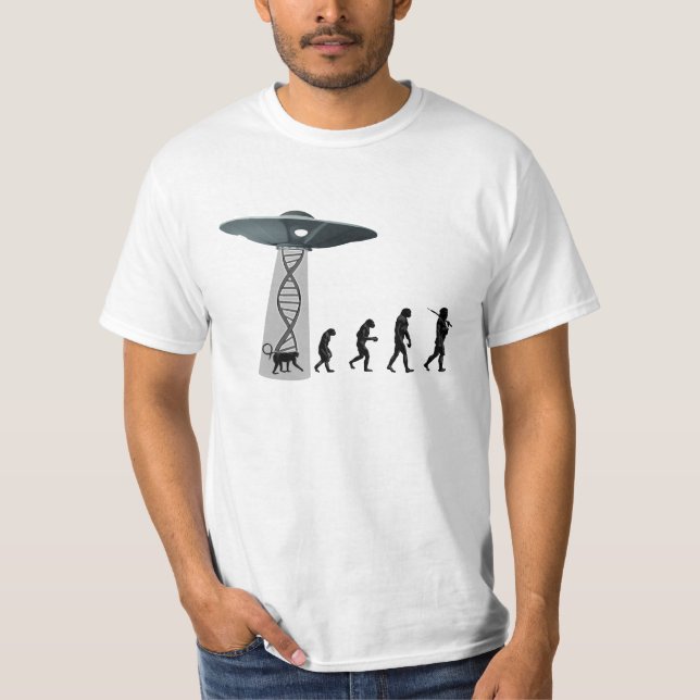T-shirt La conspiration d'évolution (Devant)