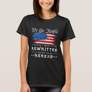 T-shirt La Constitution Américaine Du Drapeau Des Etats-Un