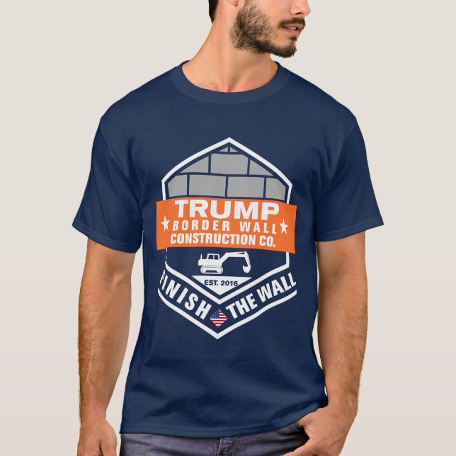 T-shirt La Construction D'Un Mur Frontalier Finit Le Mur T (Devant)