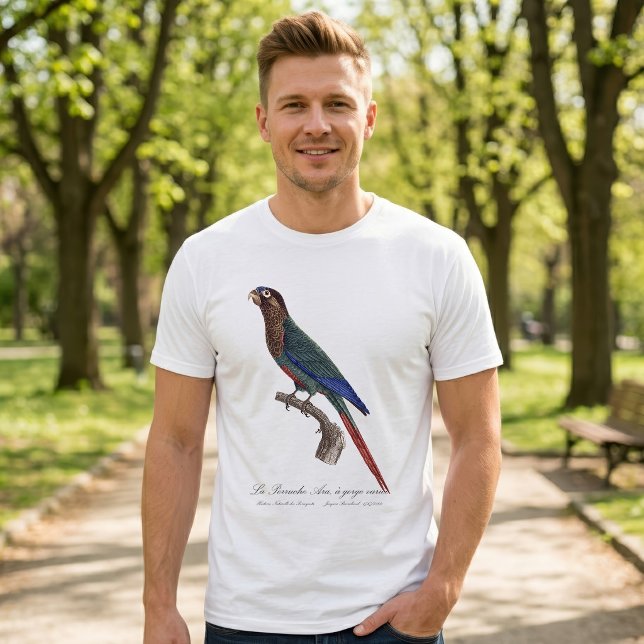 T-shirt La conure emmaillotée, Pyrrhura Picta (The Painted Parakeet, Pyrrhura Picta. Men Basic White T-Shirt )