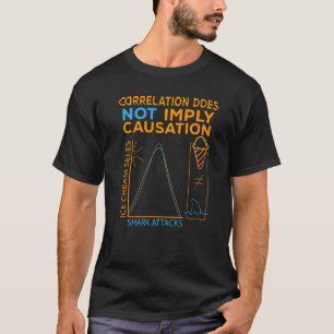 T-shirt La corrélation n'implique pas l'attaque de requin