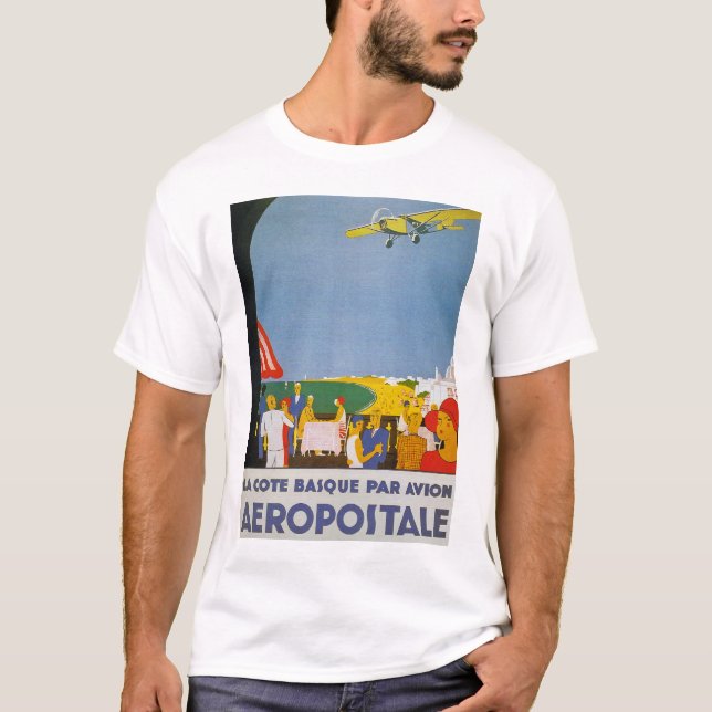T-shirt La Côte Basque Par Avion (Devant)