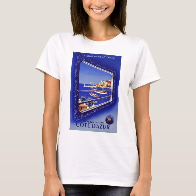 T-shirt La Côte d'Azur Cote d'Azur (Devant)