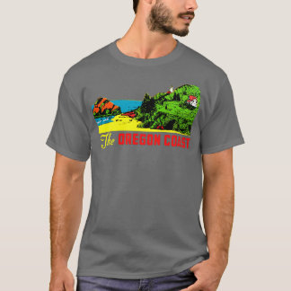 T-shirt La côte de l'Oregon Vintage