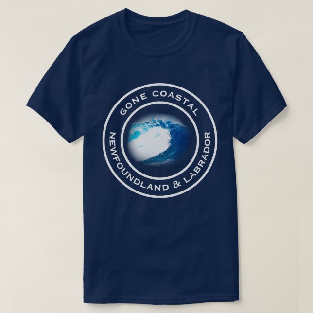 T-shirt La côte de Terre-Neuve-et-Labrador La vague océani (Design devant)