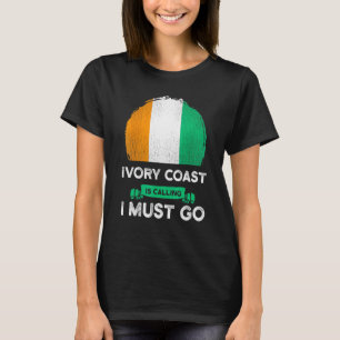 T-shirt La Côte d'Ivoire appelle, je dois y aller Patrimoi