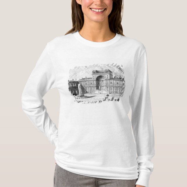 T-shirt La cour de belvédère à Vatican Rome (Devant)