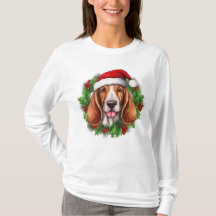 La couronne de Noël de Basset Hound