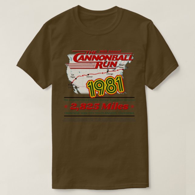 T-shirt La course de canonball (Design devant)
