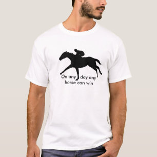 T-shirt La course de chevaux incline le tee - shirt