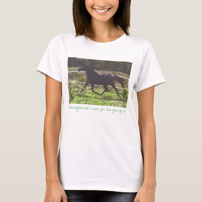 T-shirt La course du pur sang pour l'amusement de lui ! (Devant)