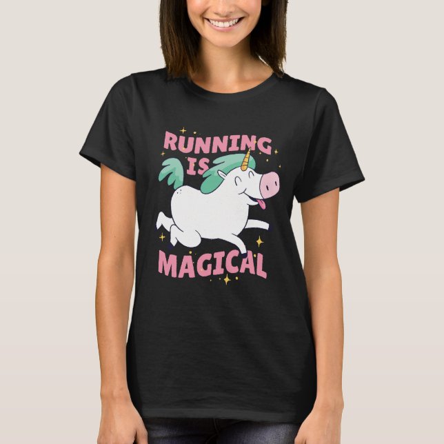 T-shirt La course est une licorne magique  (Devant)