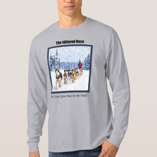 T-shirt La course Iditarod en Alaska (Devant)