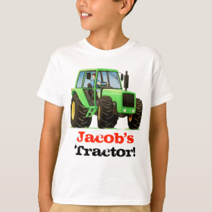 T-shirt La coutume badine le grand tracteur vert nommé de