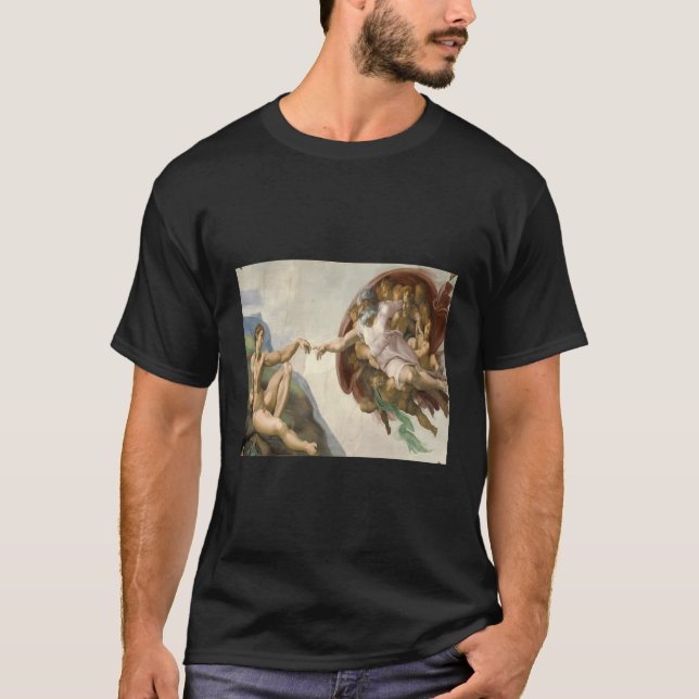 T-shirt La Création D'Adam Par Michaelangelo (Devant)