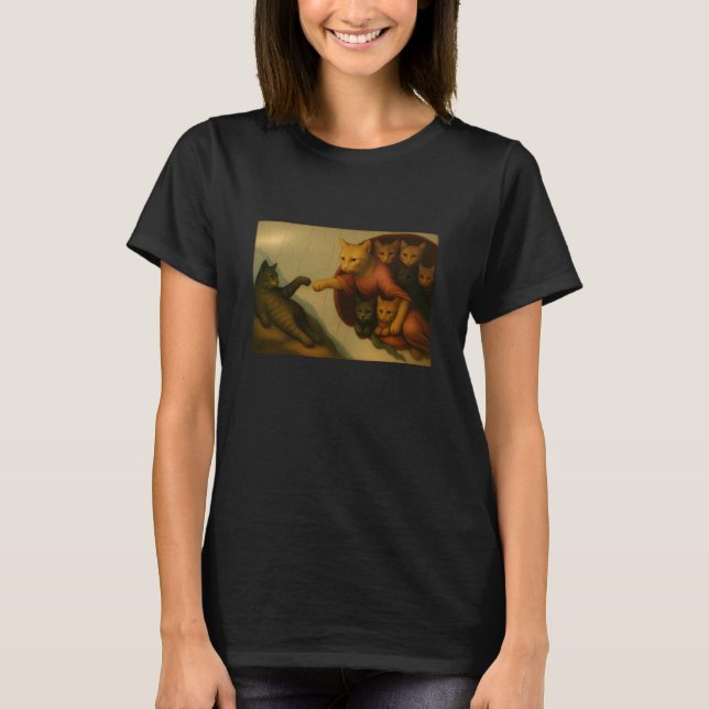 T-shirt La Création de Catdom - Parodie de Chef-d'œuvre (Devant)