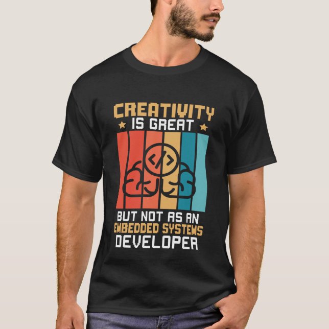 T-shirt La créativité est géniale mais pas en tant que sys (Devant)