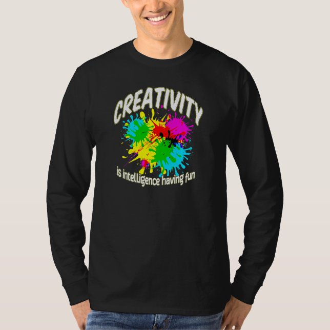T-shirt La créativité est l'intelligence qui s'amuse Brico (Devant)