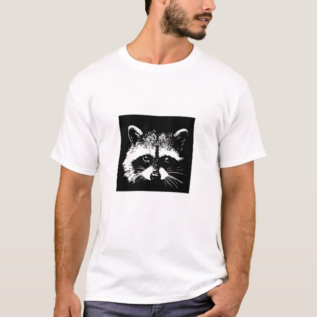 T-shirt La créature urbaine - visage de raton laveur - (Devant)