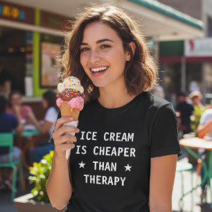 T-shirt La crème glacée est meilleur marché que la