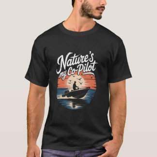 T-shirt La croisière en vedette au coucher du soleil Natur