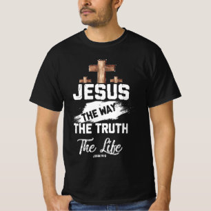 T-shirt La Croix chrétienne Jésus La Voie Vérité Jean
