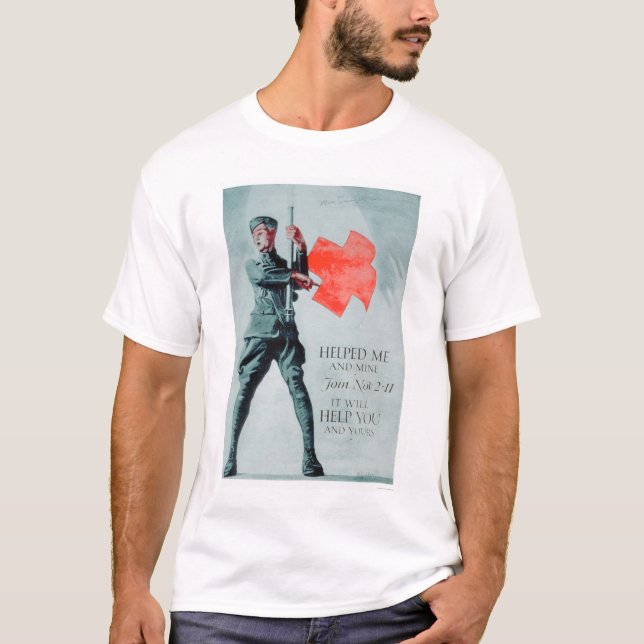 T-shirt La Croix-Rouge m'a aidé (US00036) (Devant)