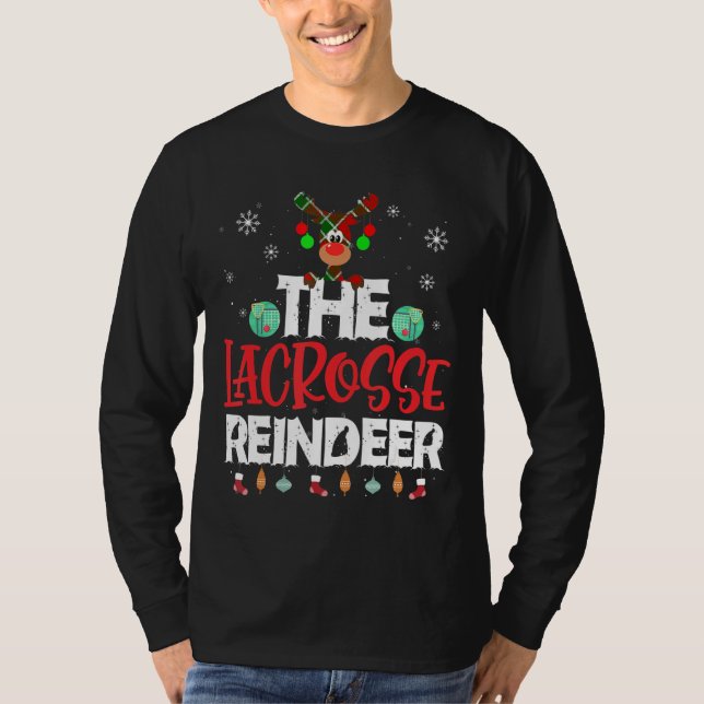 T-shirt La crosse Reindeer Christmas Pyjama Family Matc (Devant)