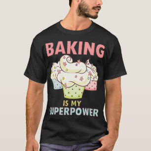 T-shirt LA CUISINE EST MA SUPERPUISSANCE 3 gâteaux pastel