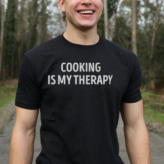 T-shirt La cuisine est ma thérapie drôle
