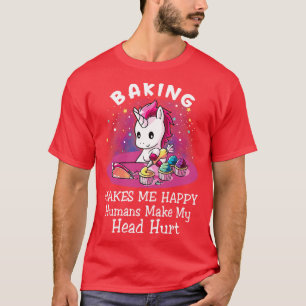 T-shirt La Cuisine Me Rend Heureux Les Humains Font Un Uni