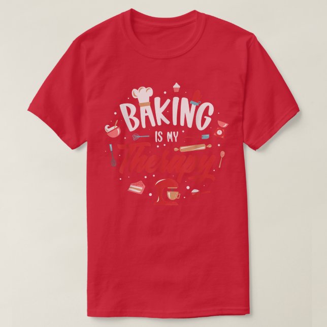 T-shirt La cuisson est ma thérapie 486 (Design devant)