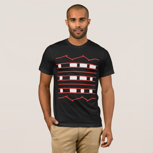T-shirt La curiosité Rover de JPL fatiguent le rouge et le (Devant entier)