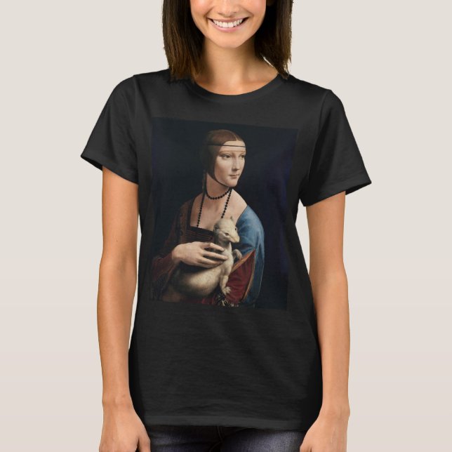 T-shirt La Dame à l'hermine de Léonard de Vinci  (Devant)