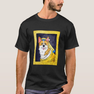 T-shirt La dame au tableau de boucles d'oreilles en perle 