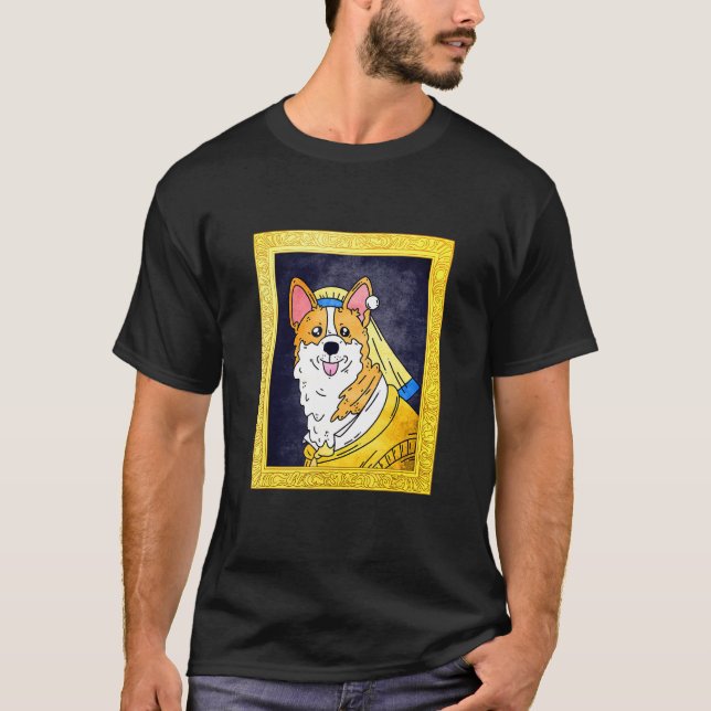 T-shirt La dame au tableau de boucles d'oreilles en perle  (Devant)