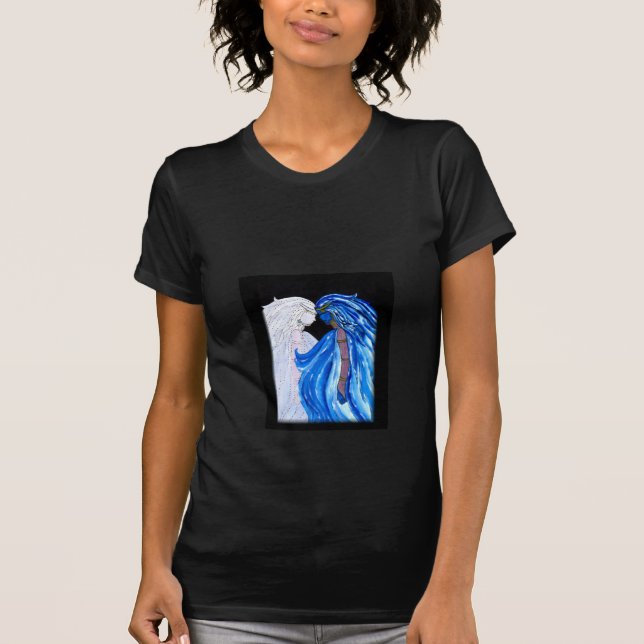 T-shirt La Dame de la flamme bleue (Devant)