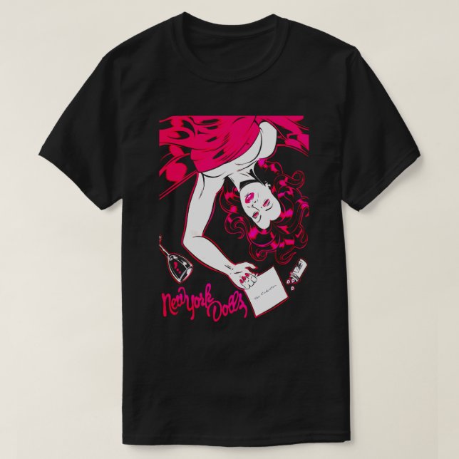 T-shirt La dame de New York Doll (rose) (Design devant)