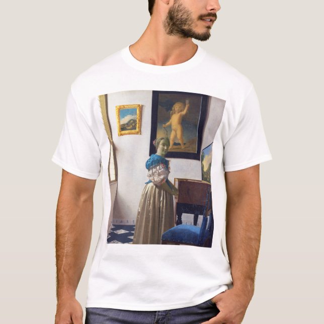 T-shirt La dame debout dans une virginale, Johannes Vermee (Devant)